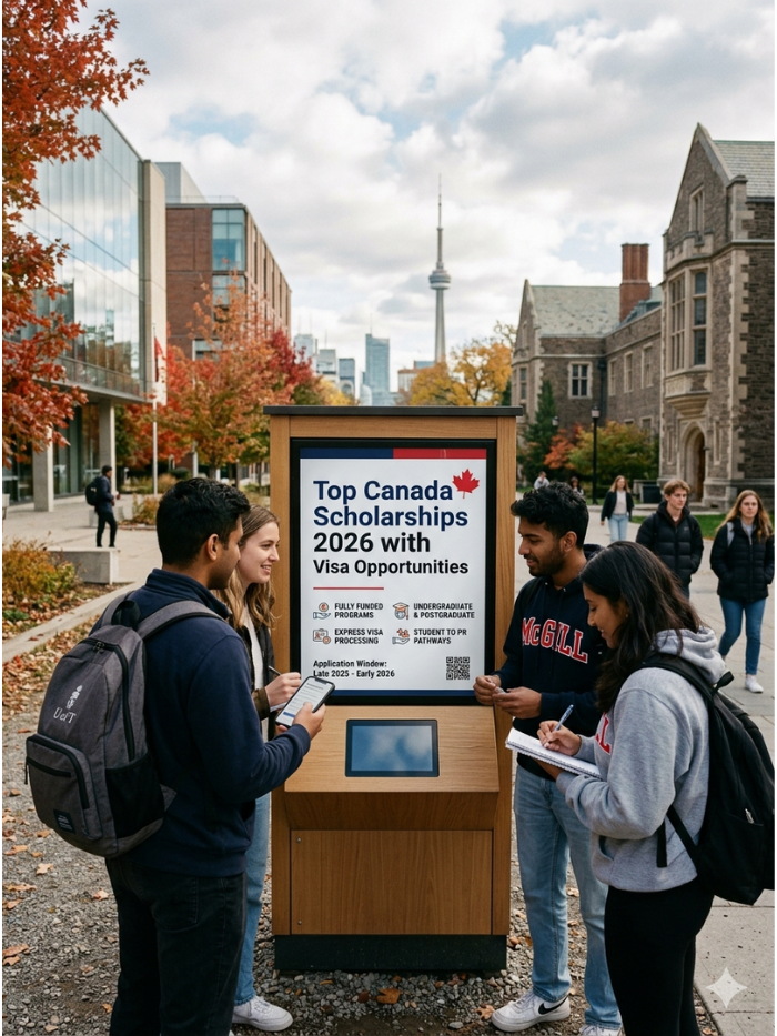 top canada scholarships 2026 with visa opportunities