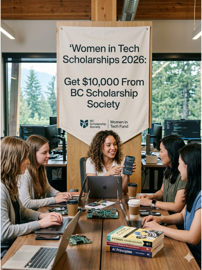 women in tech scholarships 2026 get $10,000 from bc scholarship society